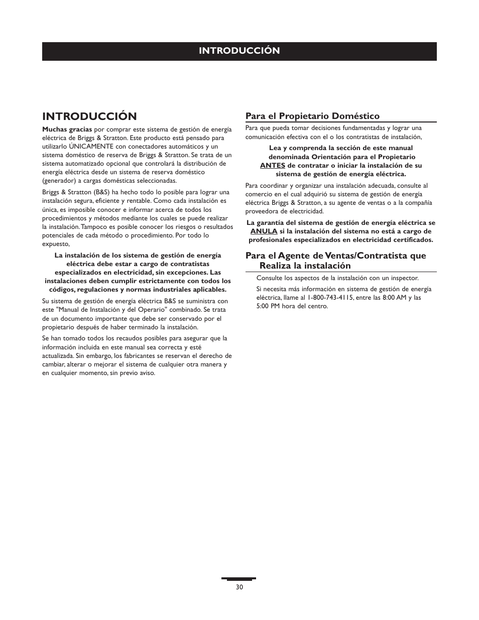 Introducción | Briggs & Stratton 071013 User Manual | Page 30 / 40