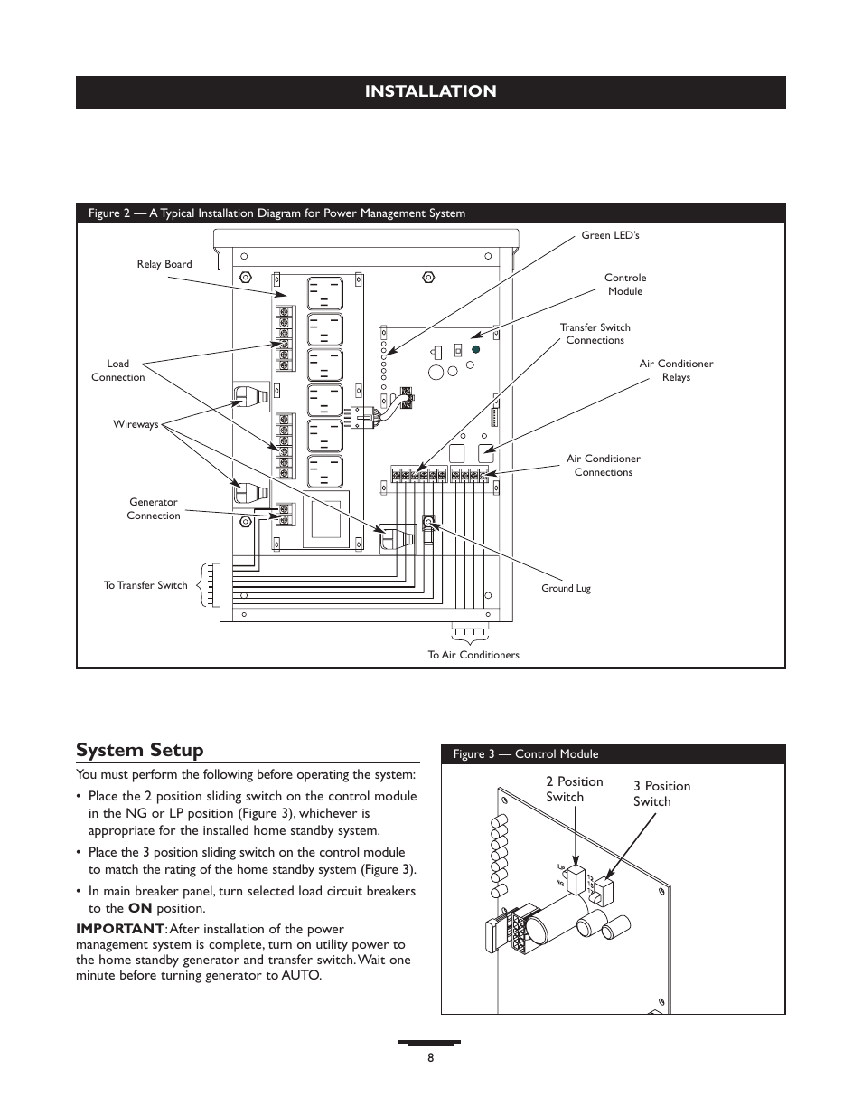 System setup, Installation | Briggs & Stratton 071013 User Manual | Page 8 / 40