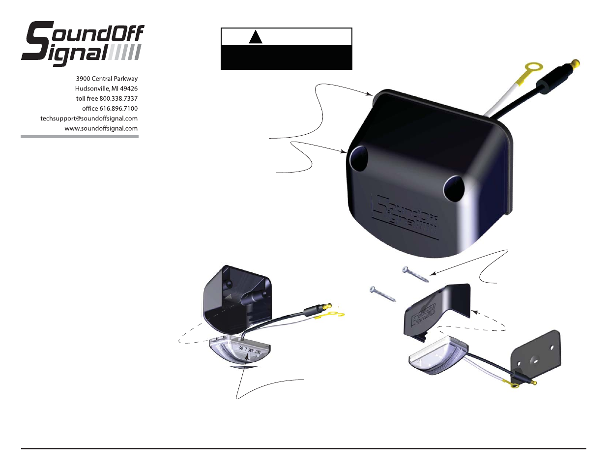 SoundOff Signal LED Compact License Plate Light (10-30v) User Manual | 1 page