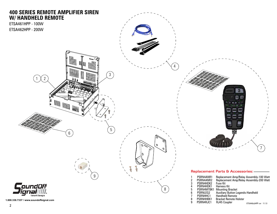 SoundOff Signal 400 Series Handheld Siren User Manual | Page 2 / 9