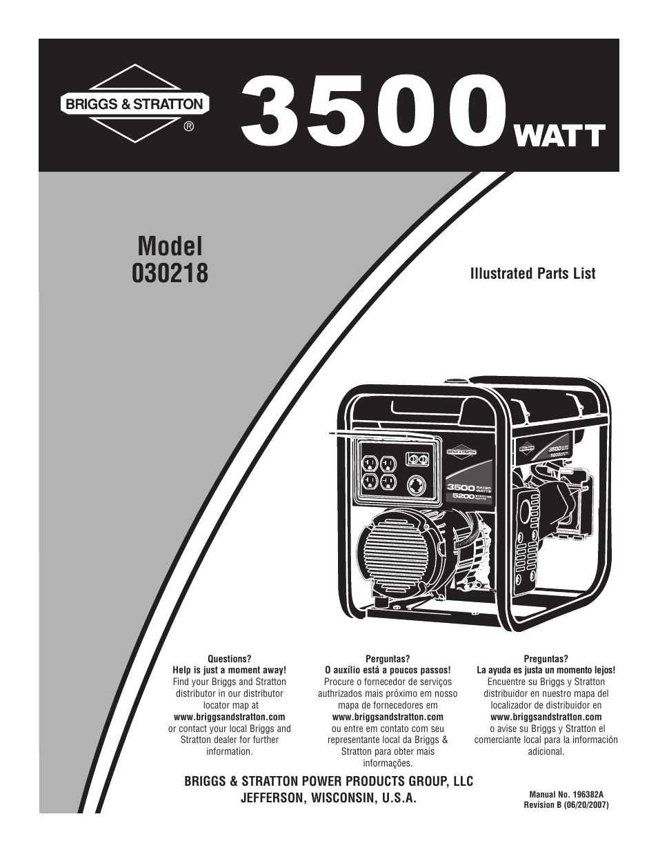 Briggs & Stratton 30218 User Manual | 5 pages