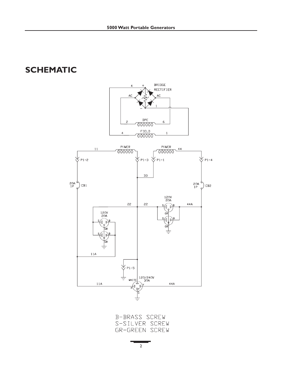 Schematic | Briggs & Stratton 01892 User Manual | Page 2 / 8