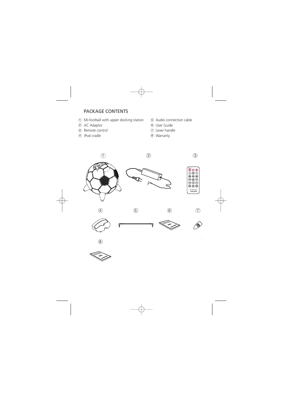 Package contents | Speakal mifootball User Manual | Page 3 / 8