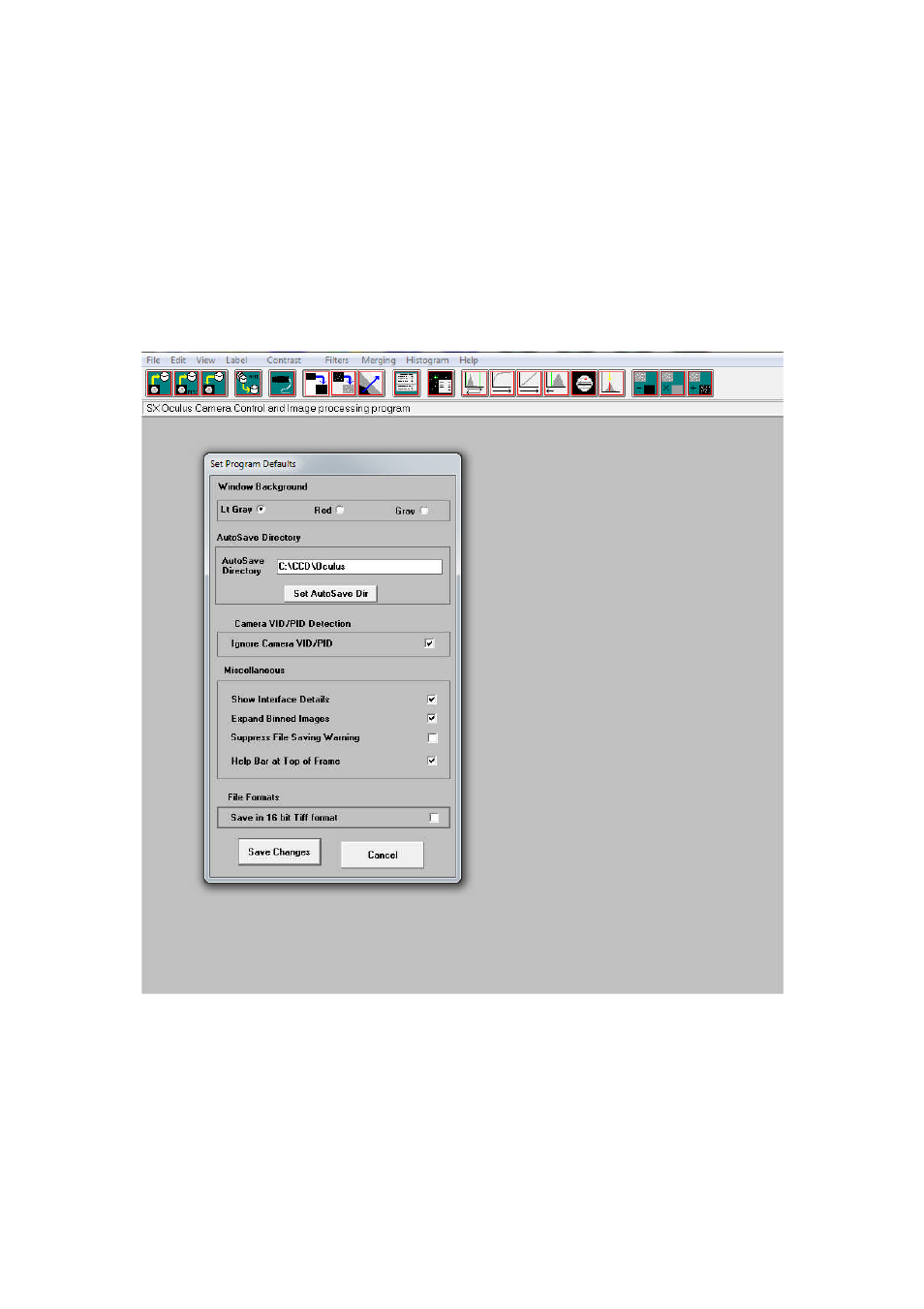 Imaging with the starlight xpress software | Starlight Xpress Oculus User Manual | Page 5 / 9