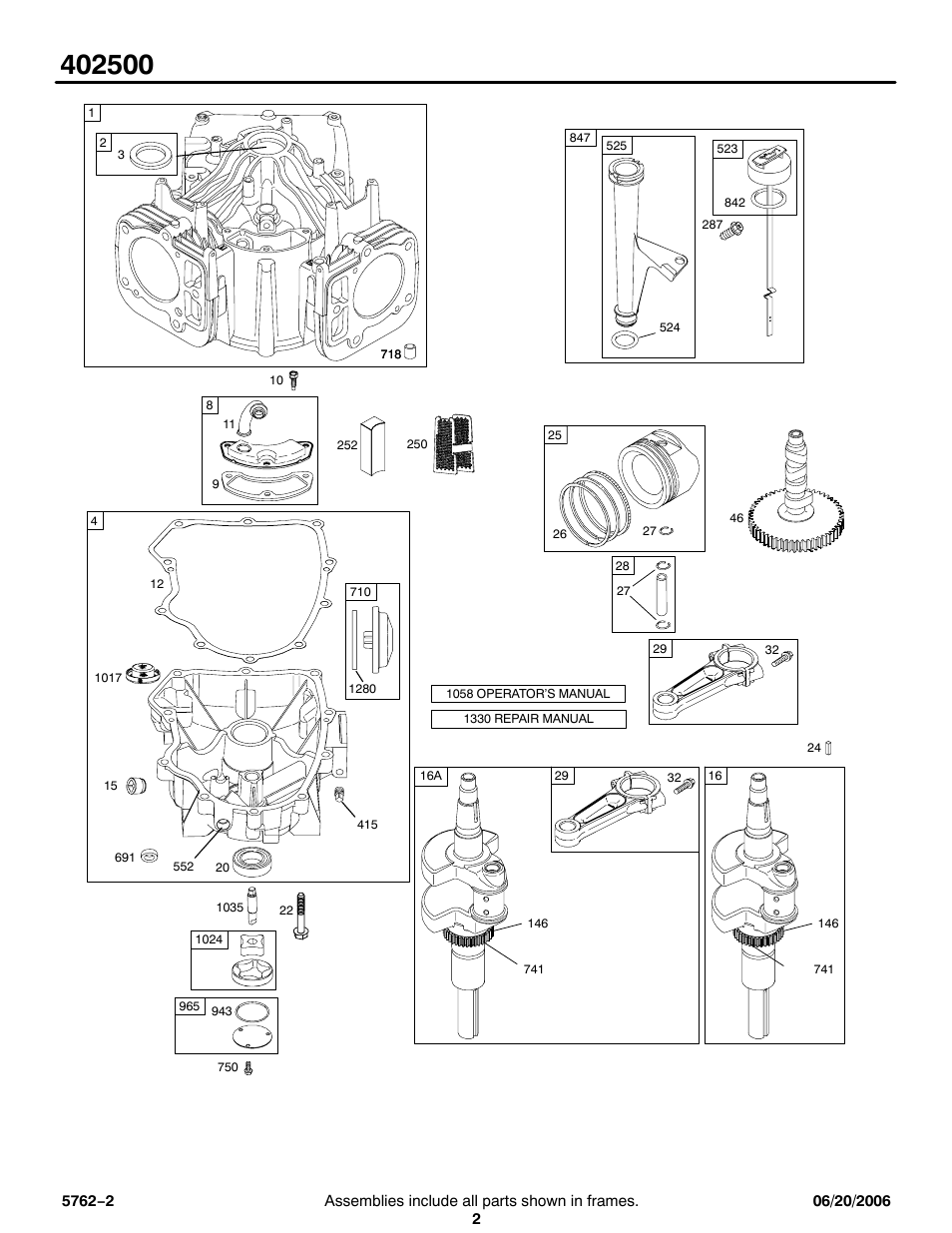 Briggs & Stratton 402500 User Manual | Page 2 / 10