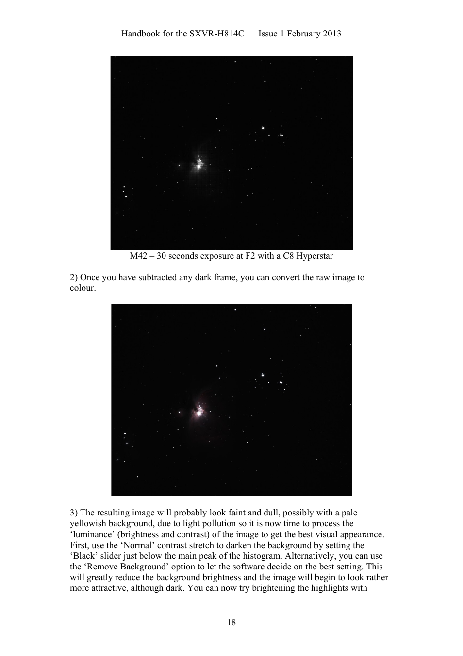 Starlight Xpress SXVR-H814C User Manual | Page 18 / 32