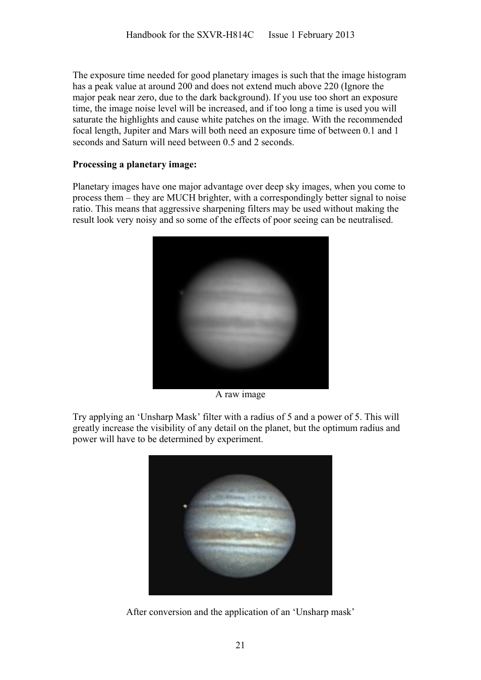Starlight Xpress SXVR-H814C User Manual | Page 21 / 32