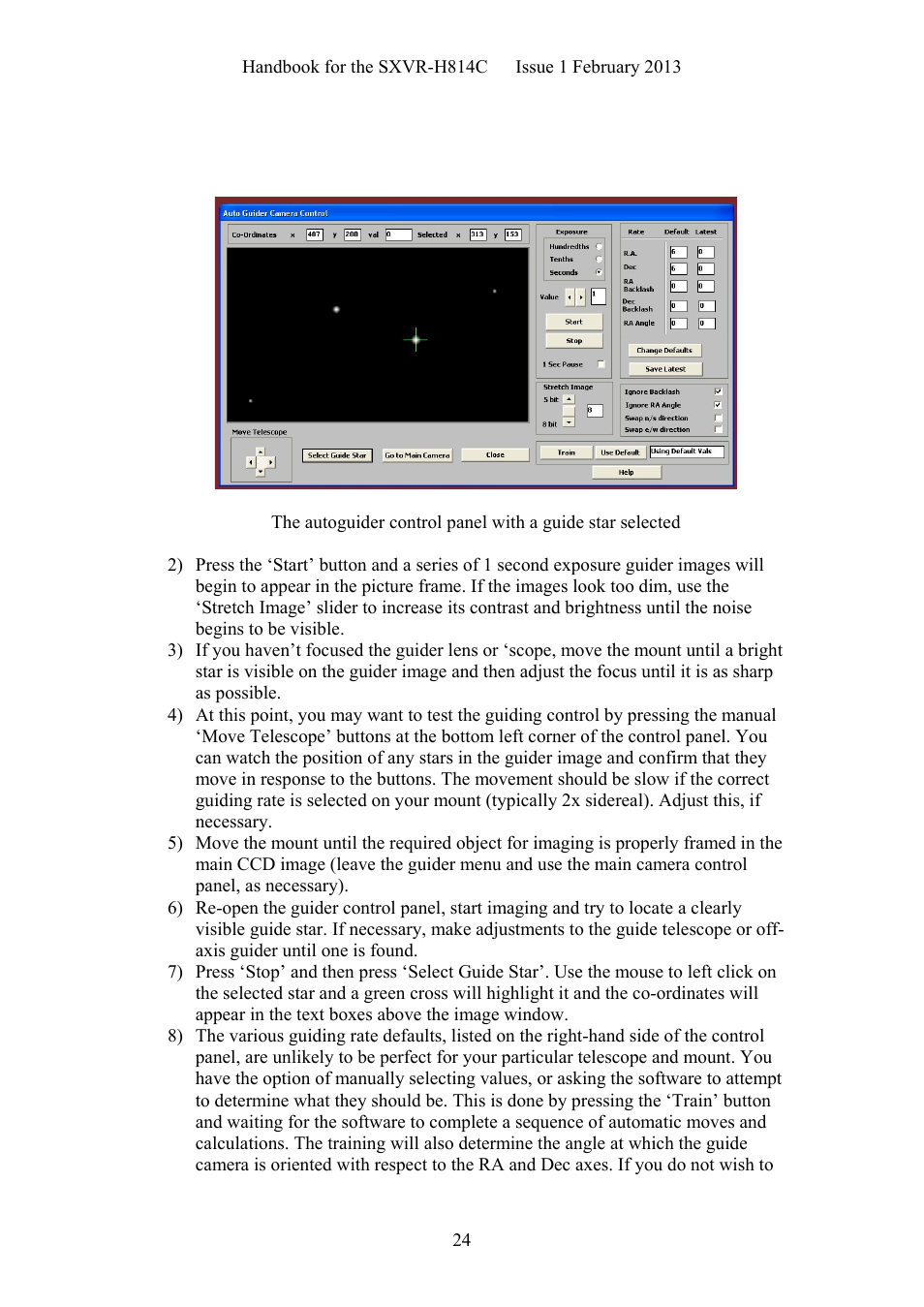Starlight Xpress SXVR-H814C User Manual | Page 24 / 32