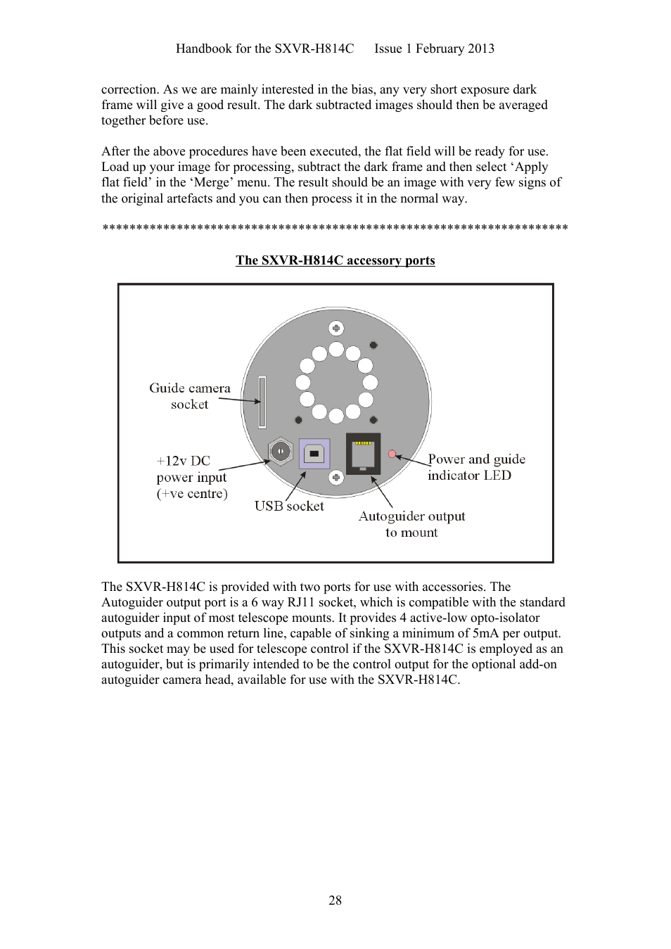 Starlight Xpress SXVR-H814C User Manual | Page 28 / 32