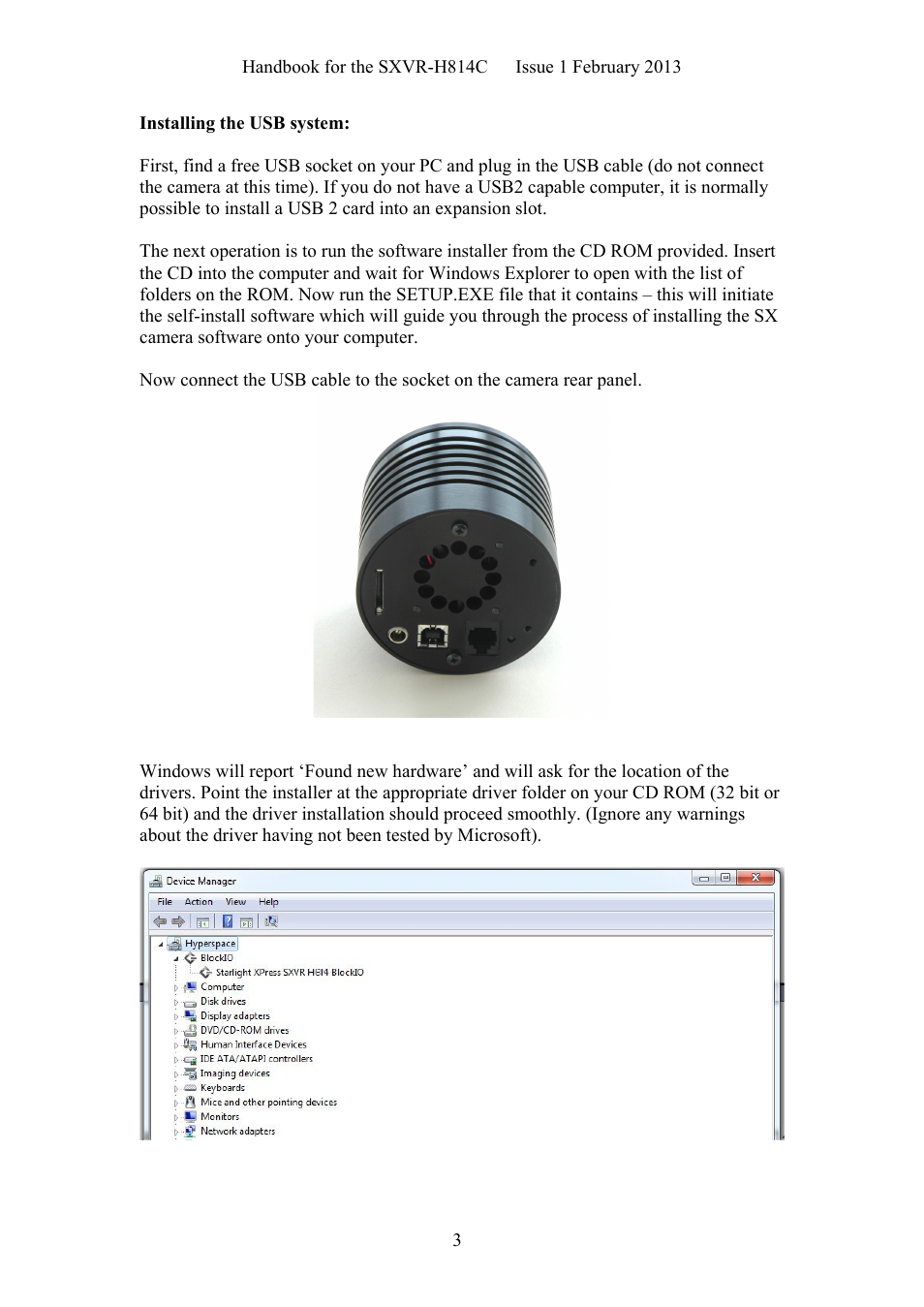 Starlight Xpress SXVR-H814C User Manual | Page 3 / 32