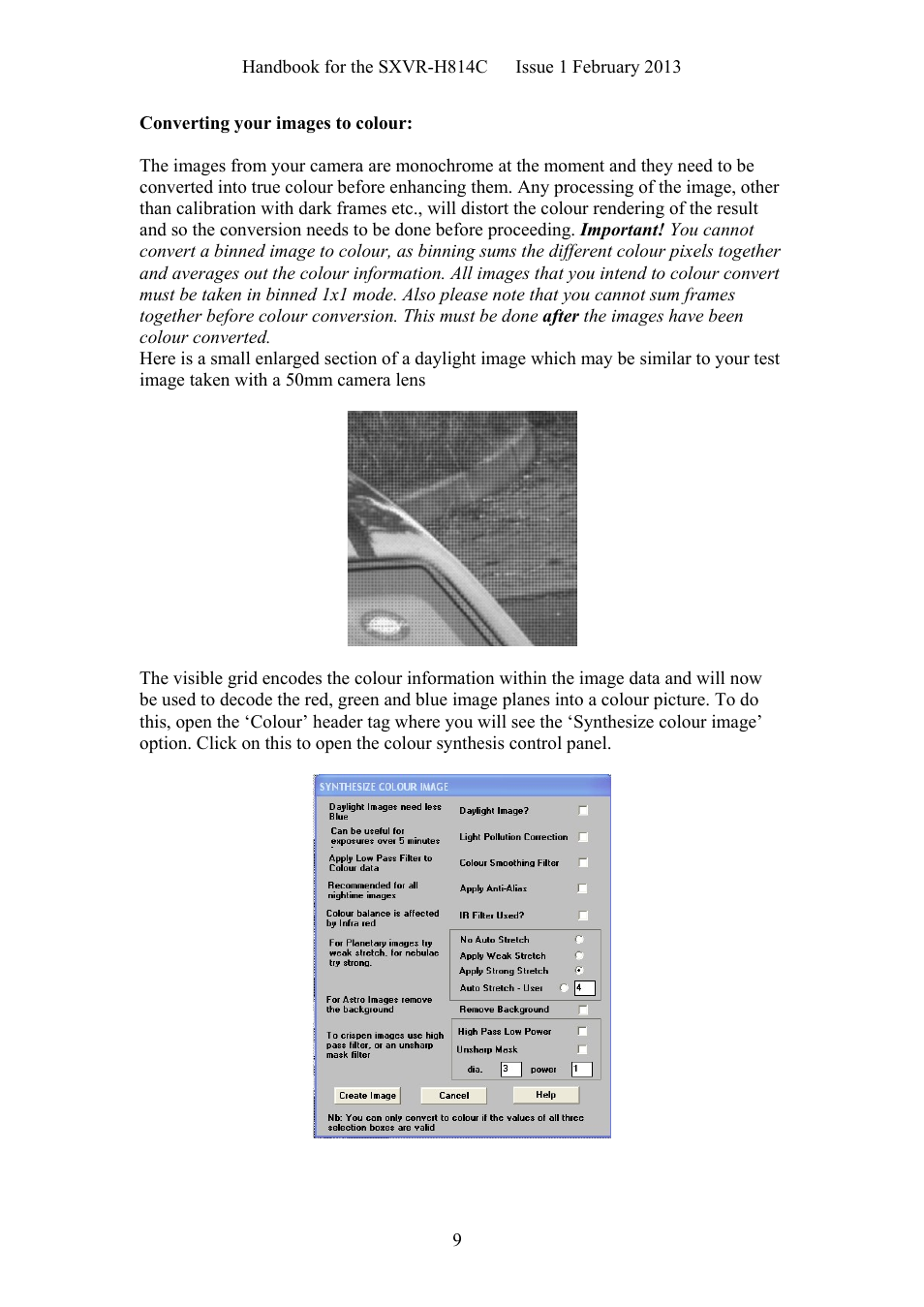 Starlight Xpress SXVR-H814C User Manual | Page 9 / 32