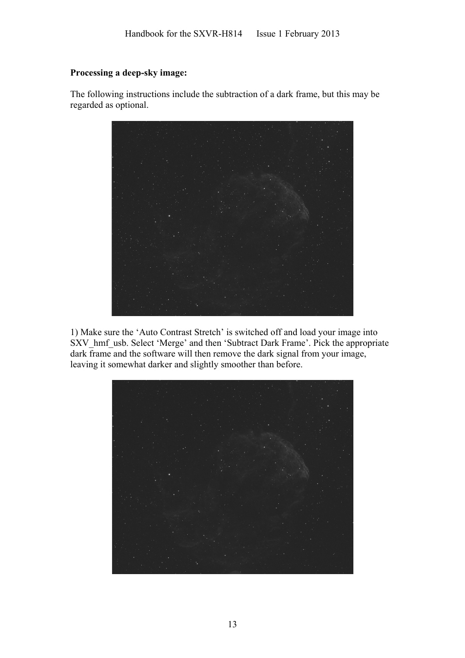 Starlight Xpress SXVR-H814 User Manual | Page 13 / 28