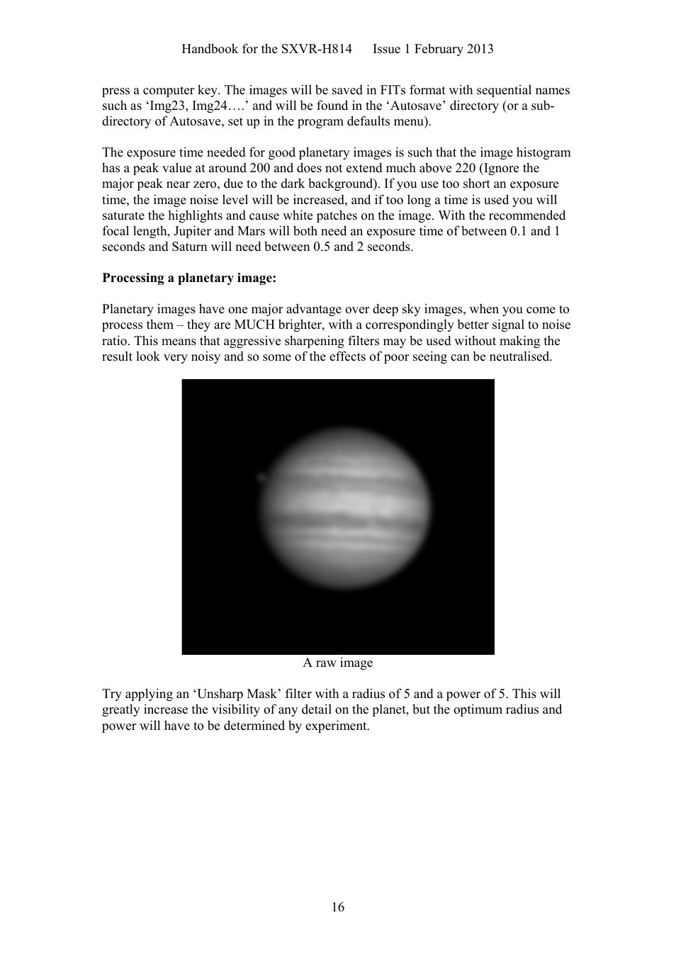 Starlight Xpress SXVR-H814 User Manual | Page 16 / 28
