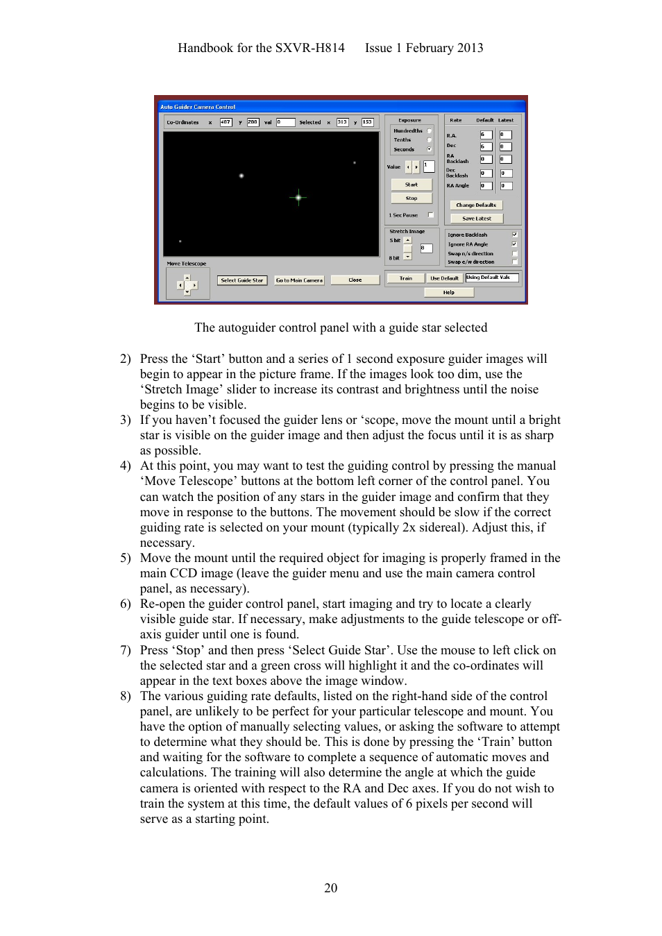 Starlight Xpress SXVR-H814 User Manual | Page 20 / 28