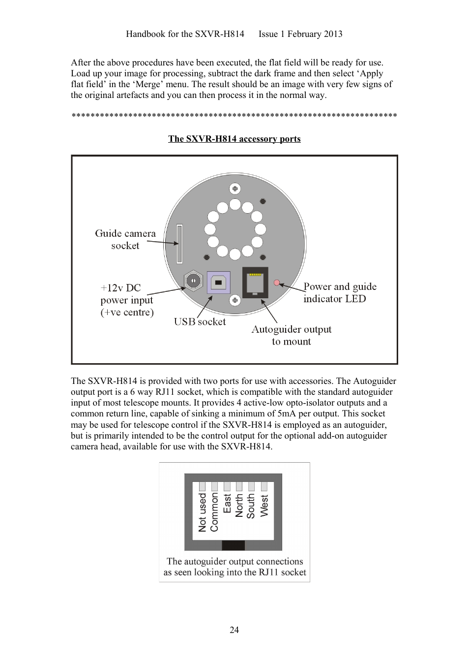 Starlight Xpress SXVR-H814 User Manual | Page 24 / 28