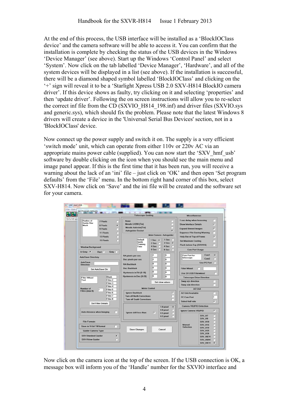 Starlight Xpress SXVR-H814 User Manual | Page 4 / 28