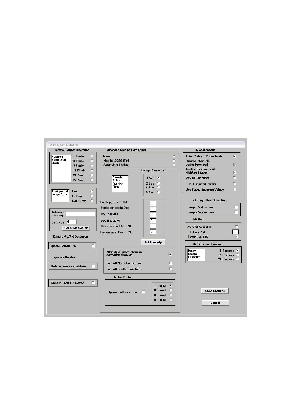 Guiding with the starlight xpress software | Starlight Xpress SuperStar User Manual | Page 4 / 8