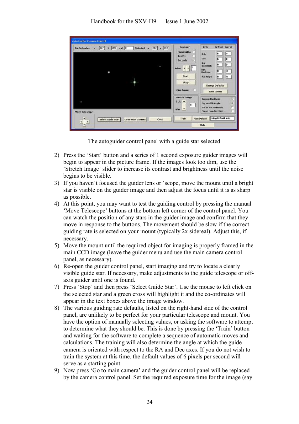 Starlight Xpress SXV-H9C User Manual | Page 24 / 32