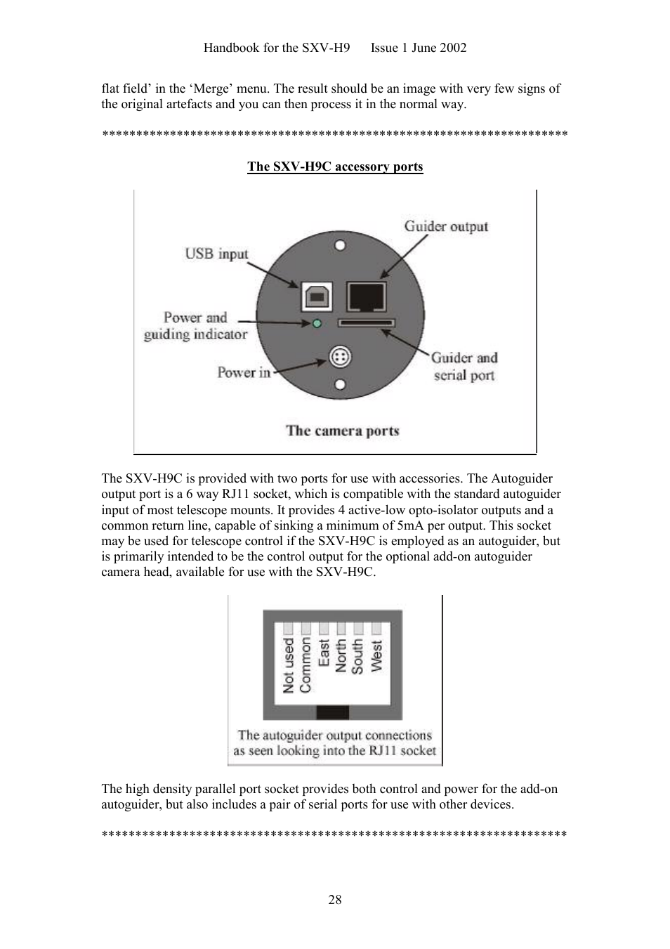 Starlight Xpress SXV-H9C User Manual | Page 28 / 32