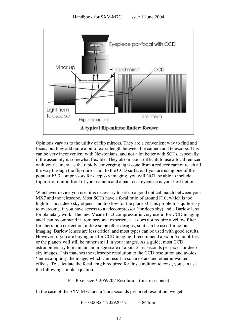 Starlight Xpress SXV-M7C User Manual | Page 12 / 35