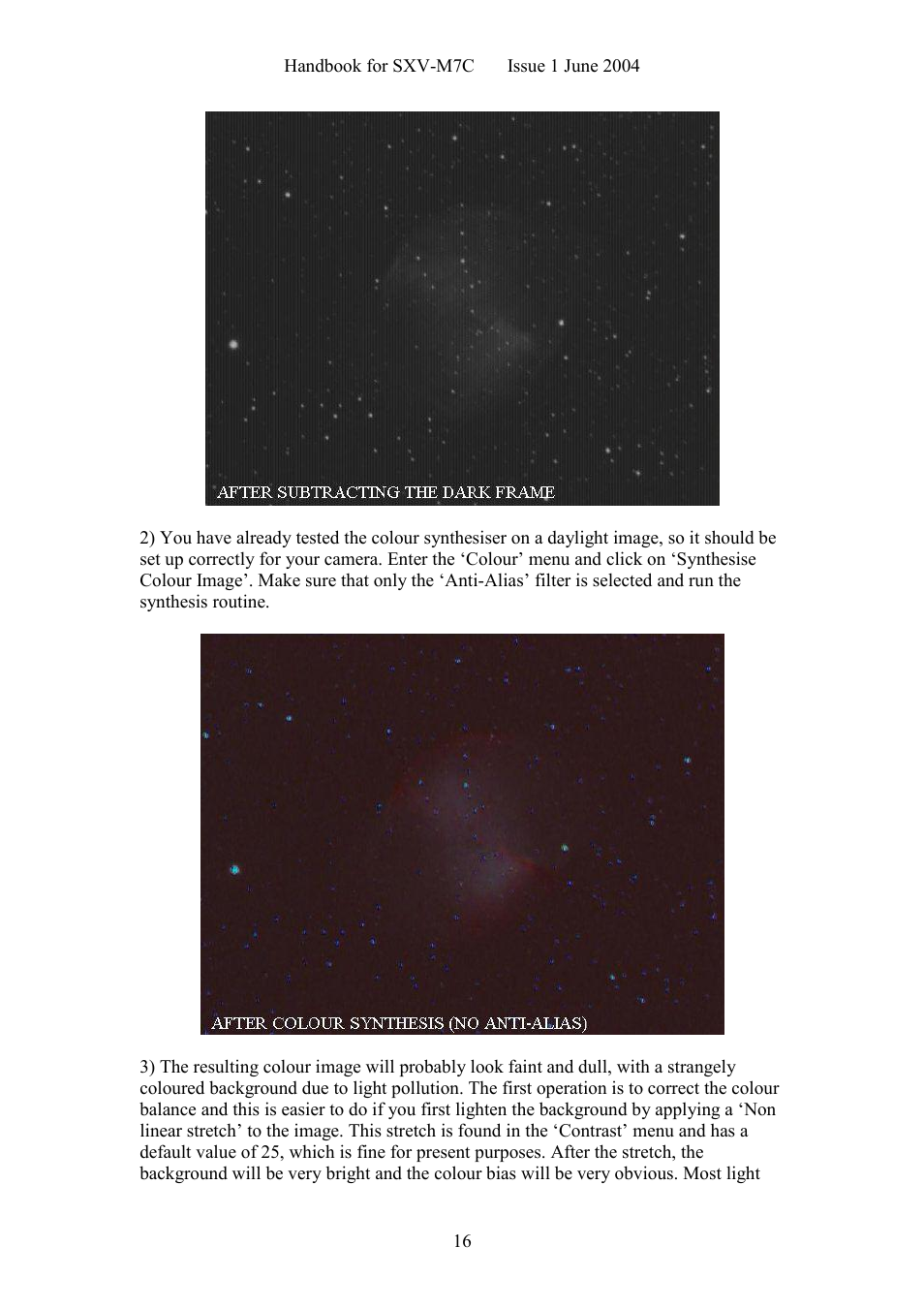 Starlight Xpress SXV-M7C User Manual | Page 16 / 35