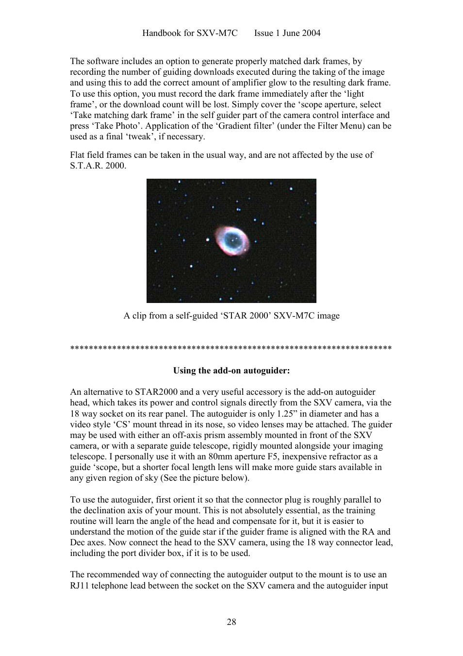 Starlight Xpress SXV-M7C User Manual | Page 28 / 35