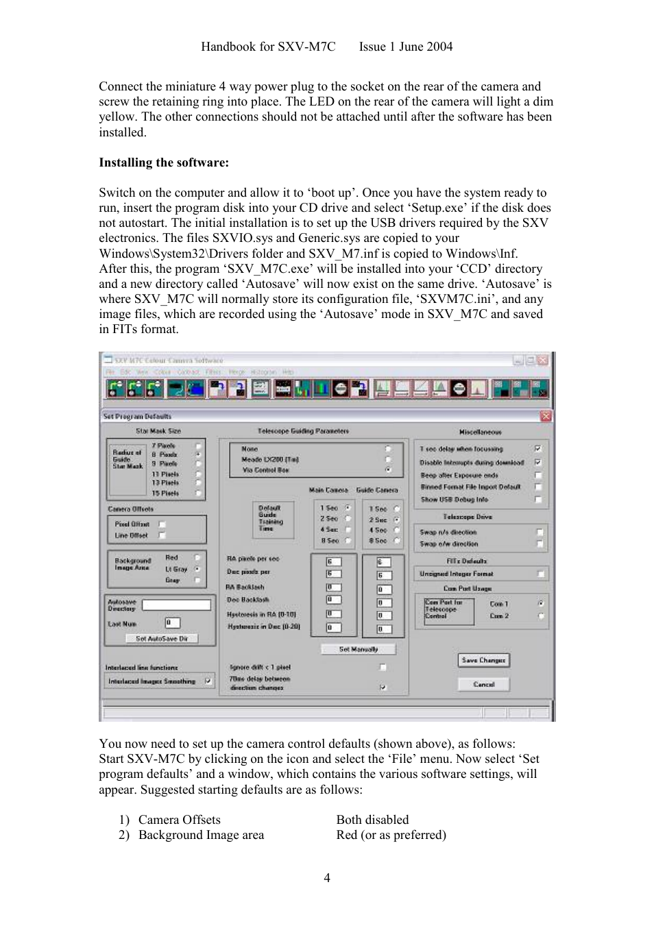 Starlight Xpress SXV-M7C User Manual | Page 4 / 35