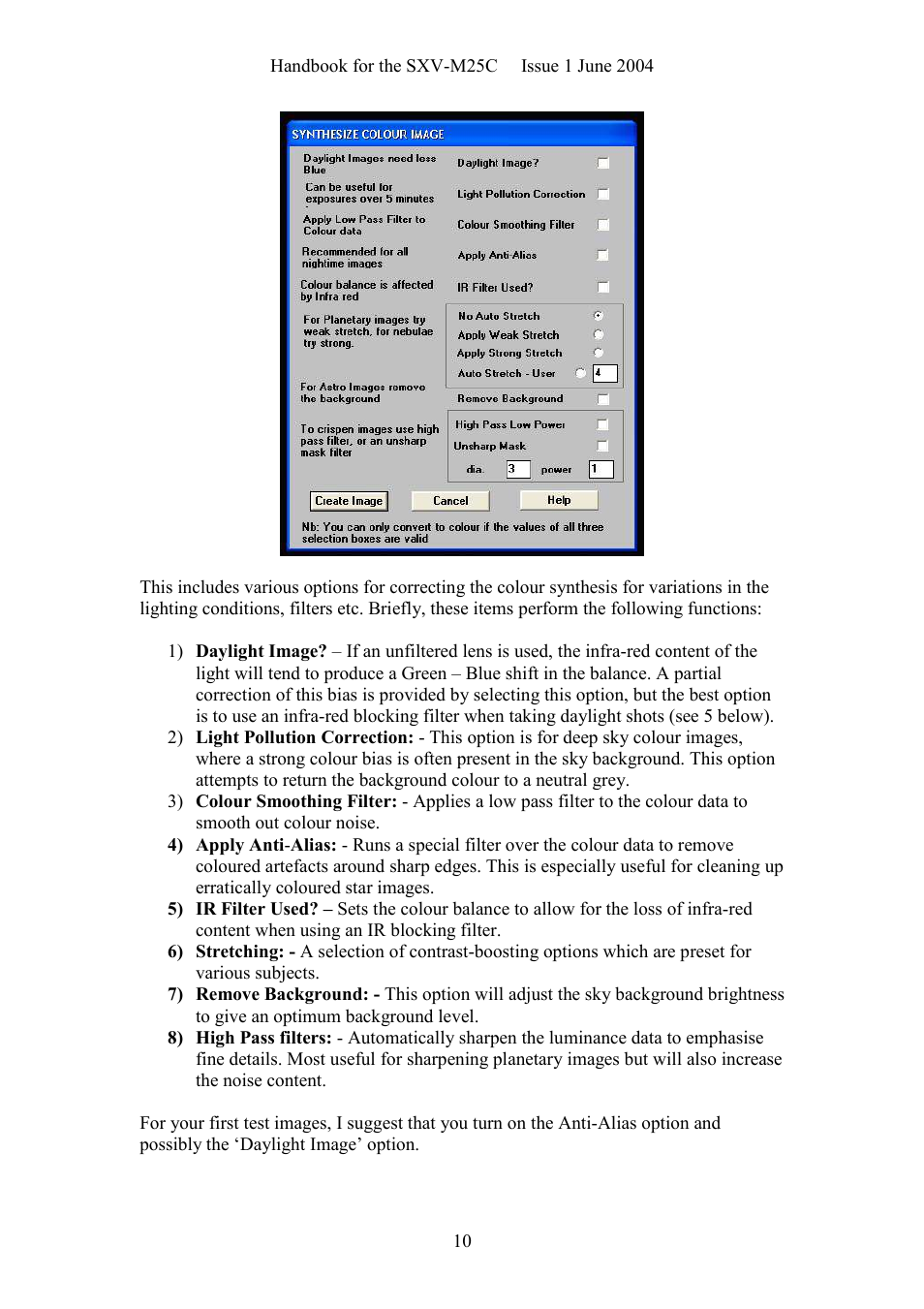 Starlight Xpress SXV-M25C User Manual | Page 10 / 33