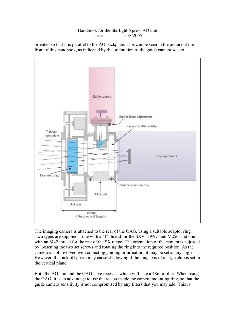 Starlight Xpress SXV-AO unit User Manual | Page 3 / 13