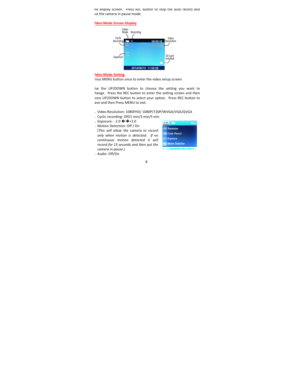 Stealth Cam STC-DASHCAM Dash Cam User Manual | Page 8 / 13