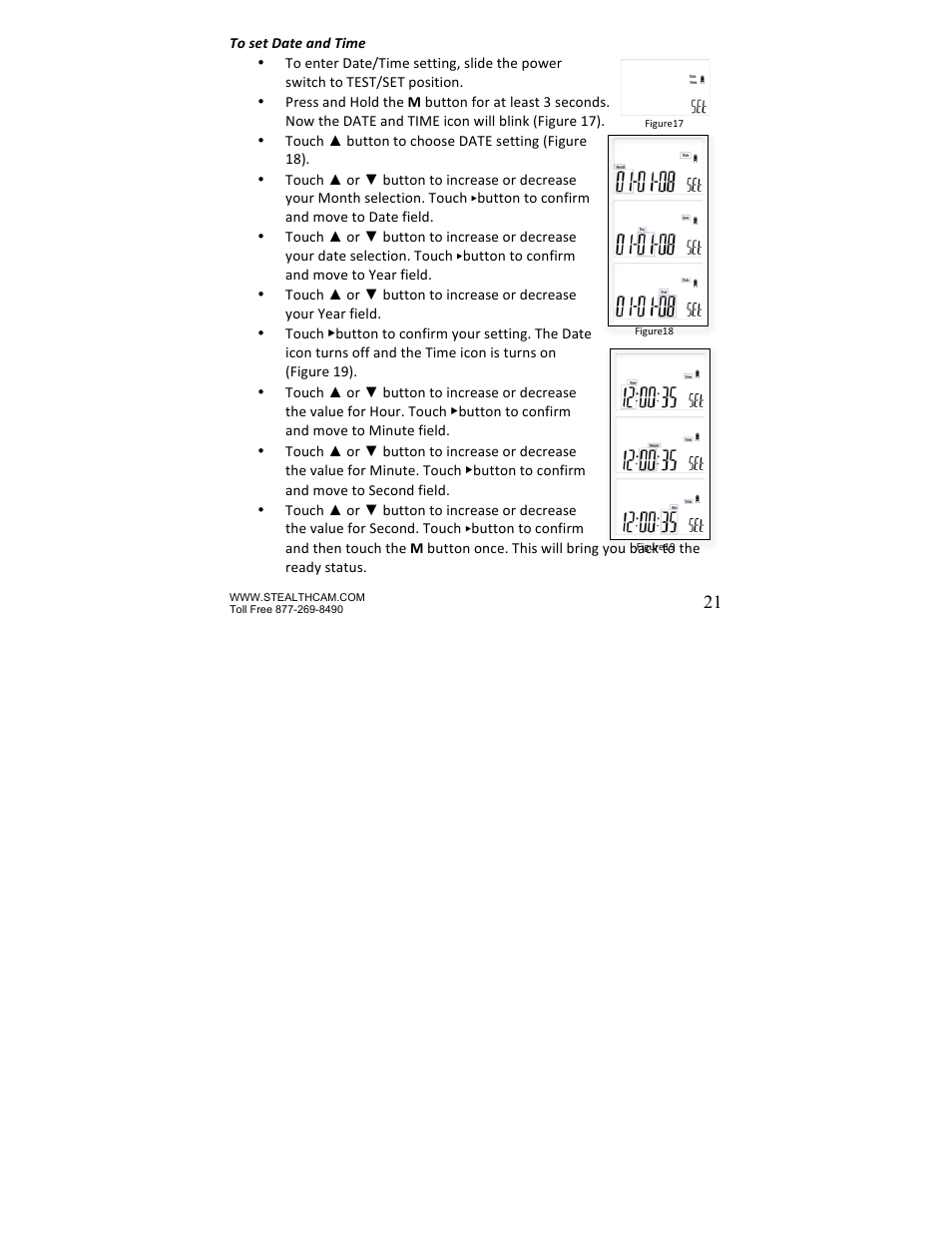 Stealth Cam STC-Z8IRTL Core 8 User Manual | Page 21 / 38