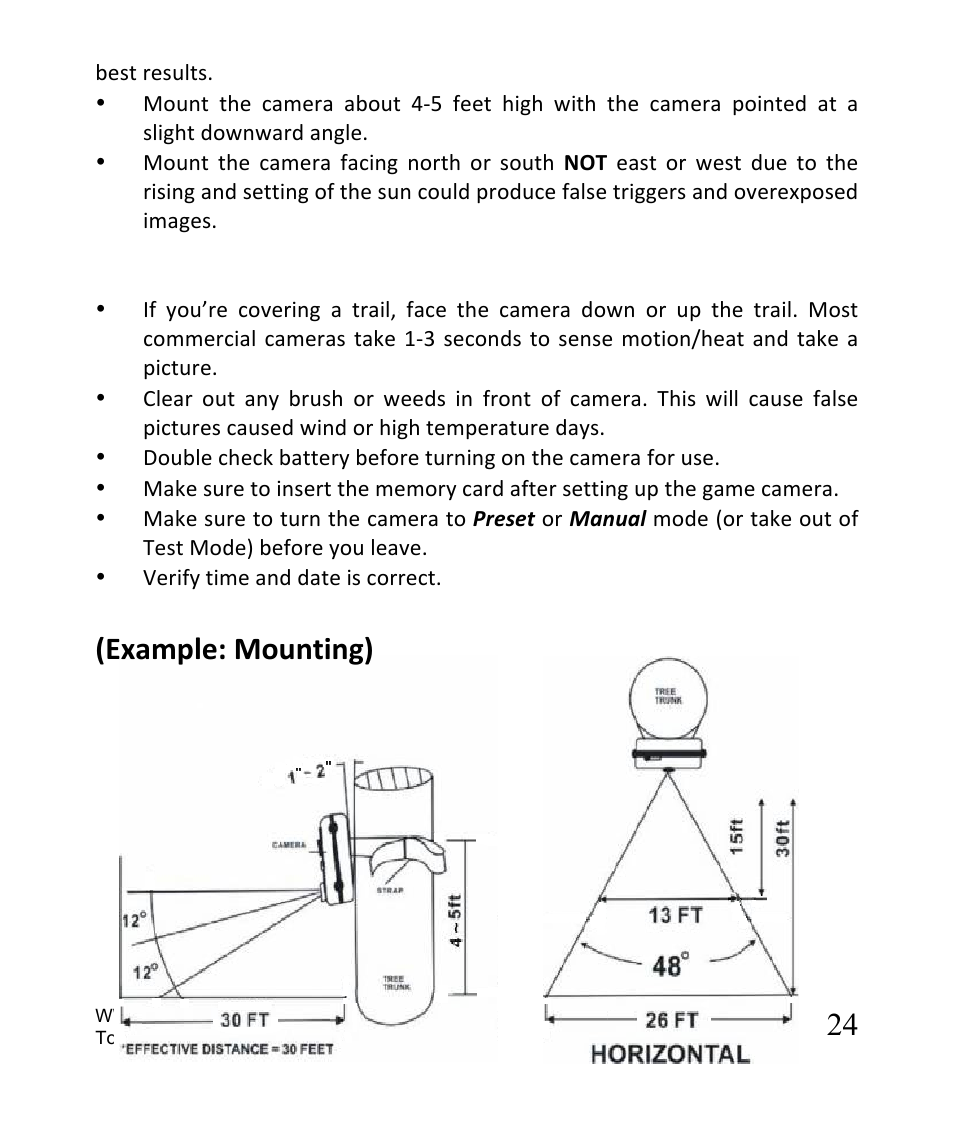 Example: mounting) | Stealth Cam STC-SN854NG Sniper Shadow User Manual | Page 24 / 40
