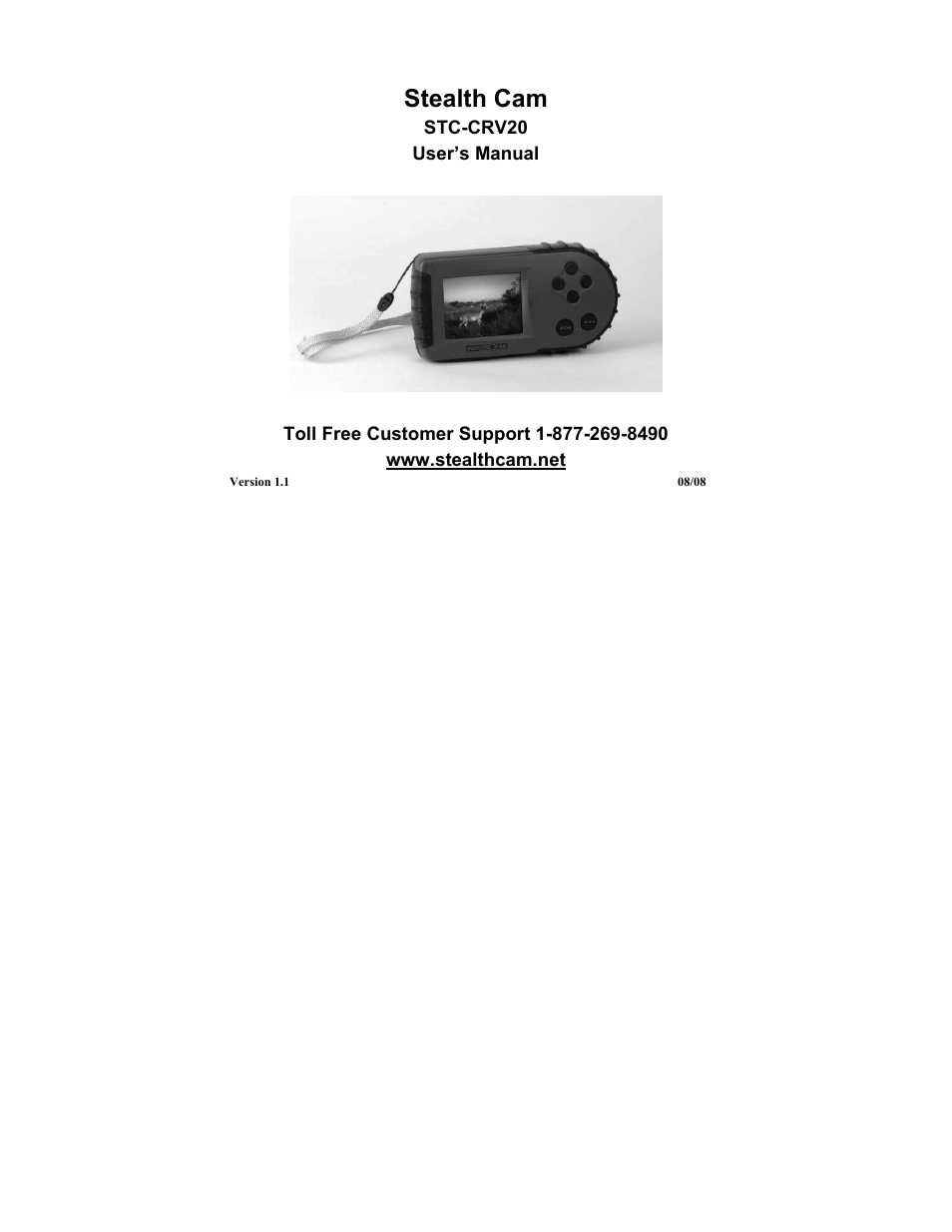 Stealth Cam STC-CRV20 LCD Memory Card Viewer User Manual | 22 pages