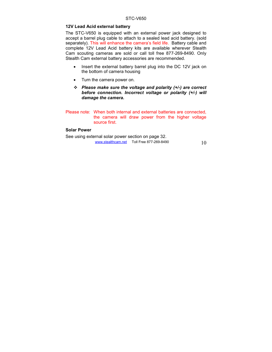 Stealth Cam STC-V650MTR Sniper User Manual | Page 10 / 40
