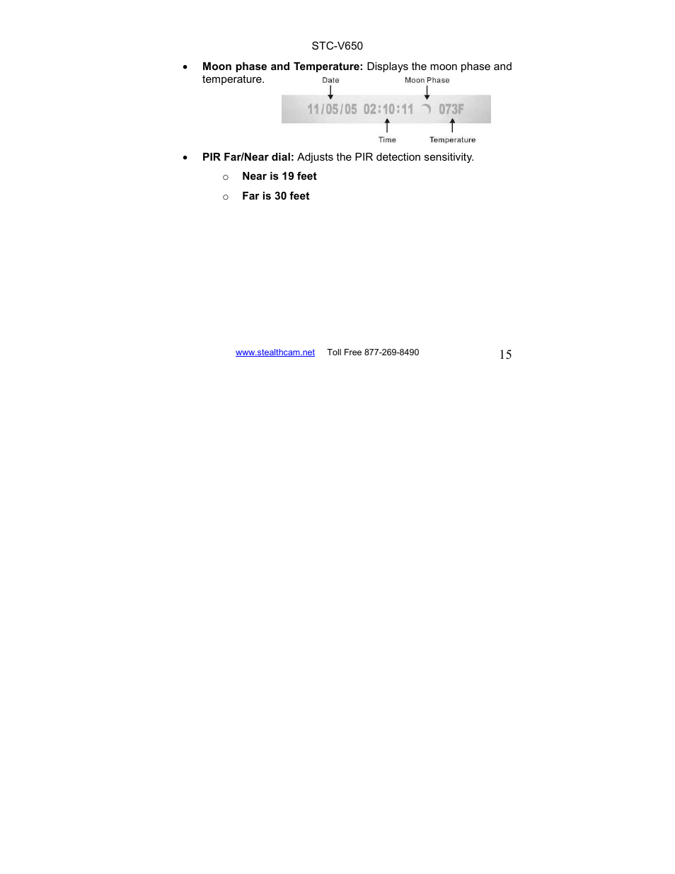 Stealth Cam STC-V650MTR Sniper User Manual | Page 15 / 40