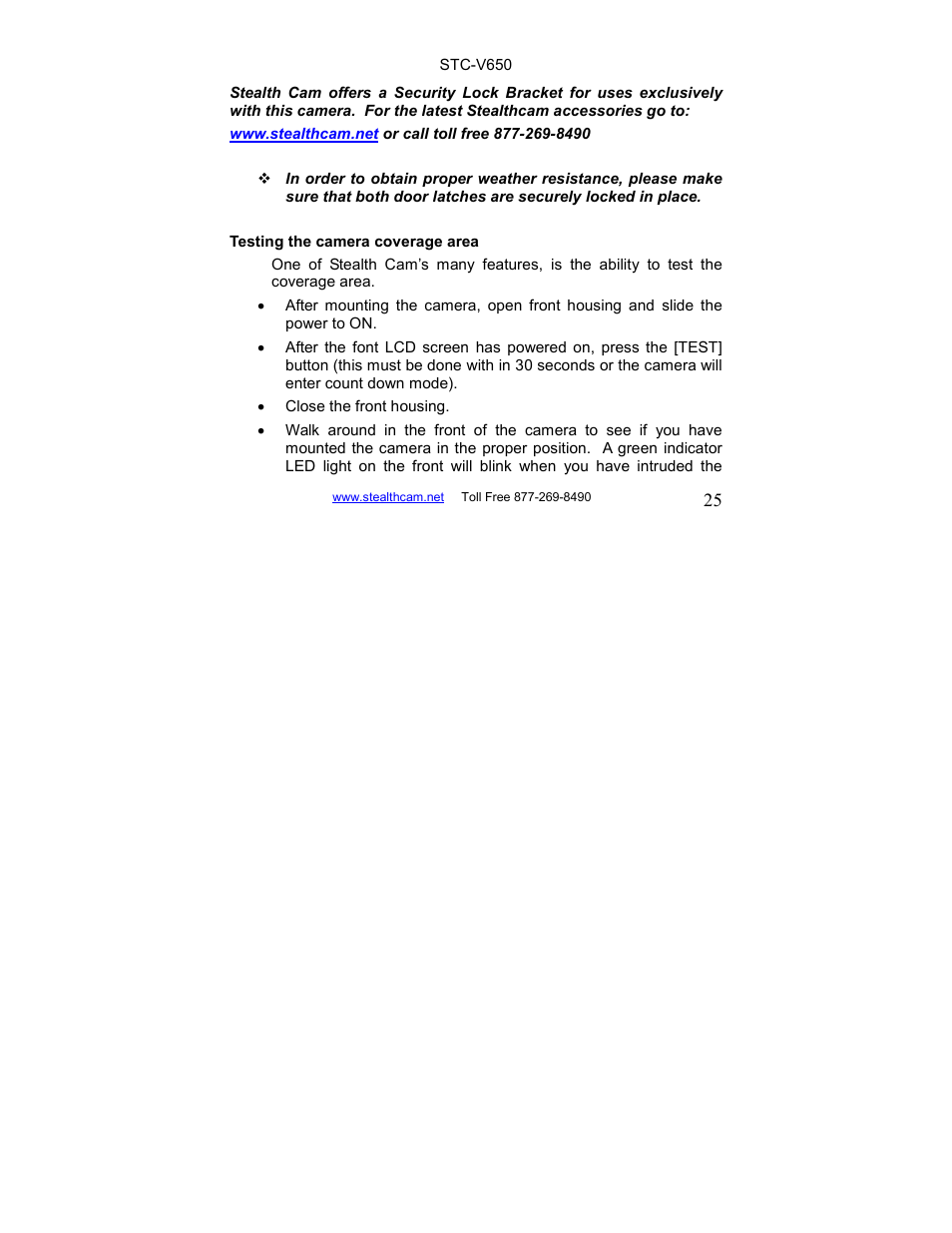 Stealth Cam STC-V650MTR Sniper User Manual | Page 25 / 40