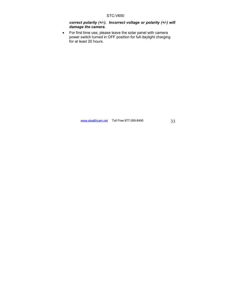 Stealth Cam STC-V650MTR Sniper User Manual | Page 33 / 40