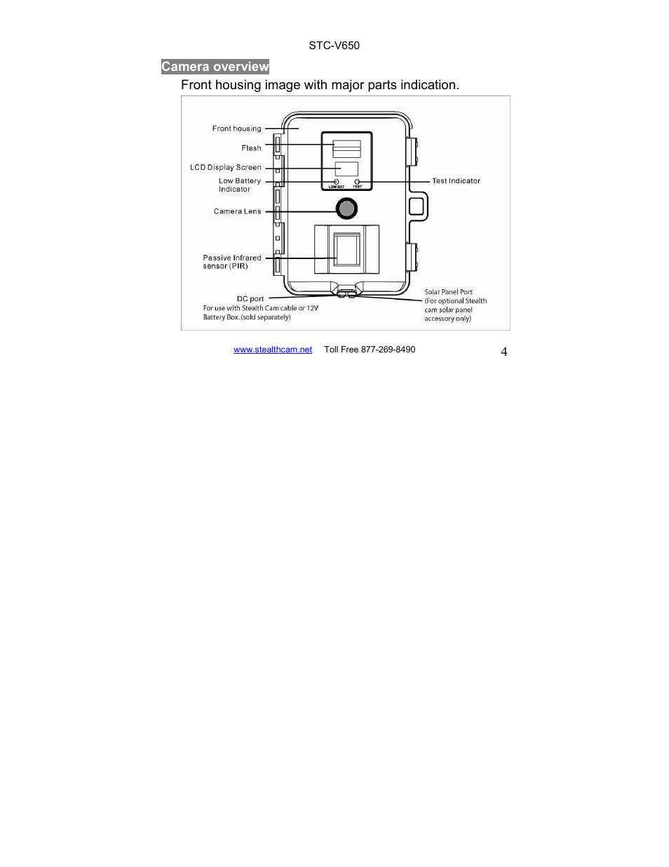 Stealth Cam STC-V650MTR Sniper User Manual | Page 4 / 40