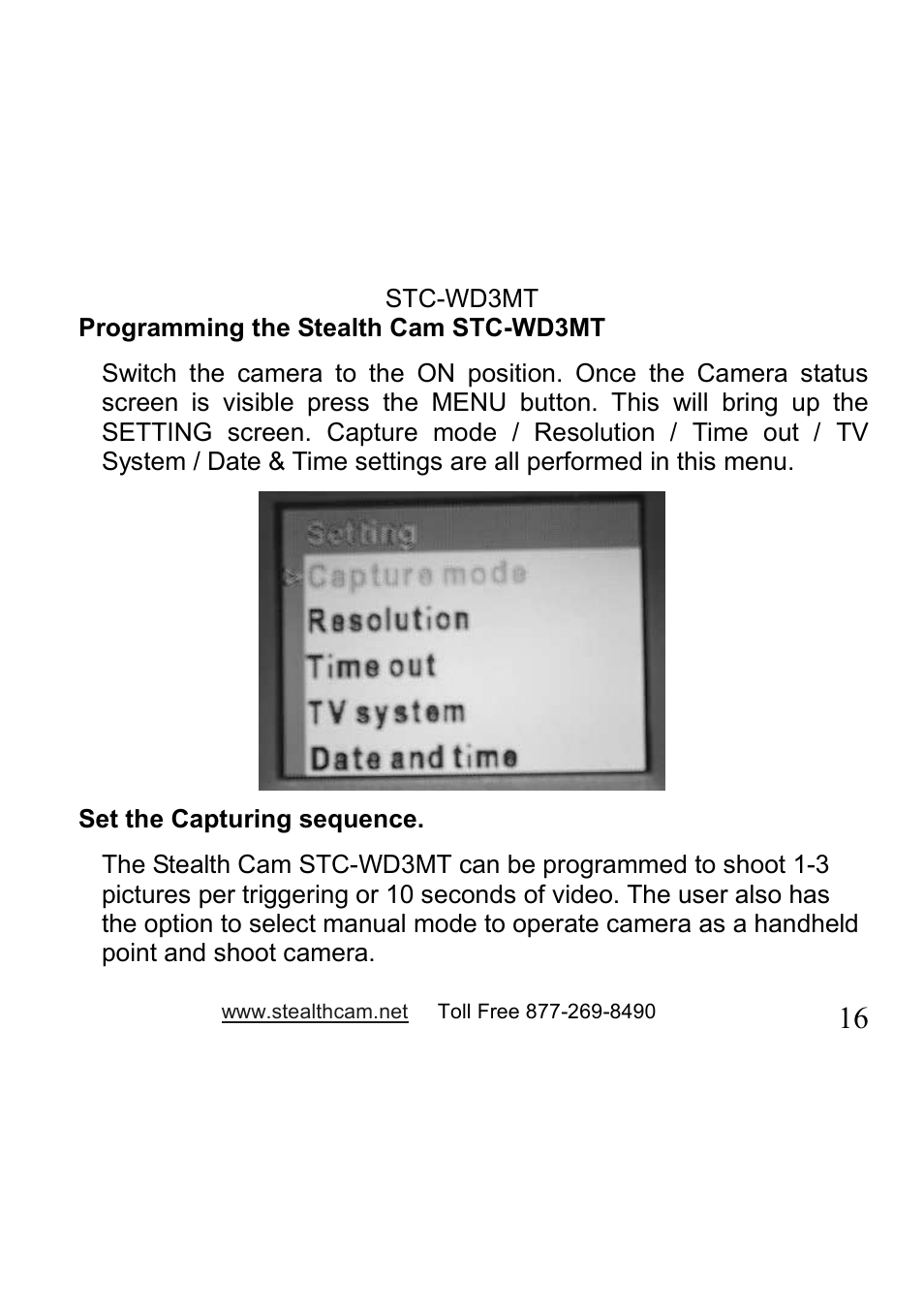 Stealth Cam STC-WD3MT V330MT User Manual | Page 16 / 47