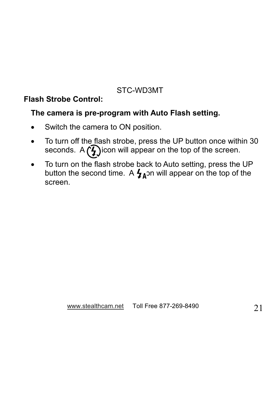 Stealth Cam STC-WD3MT V330MT User Manual | Page 21 / 47