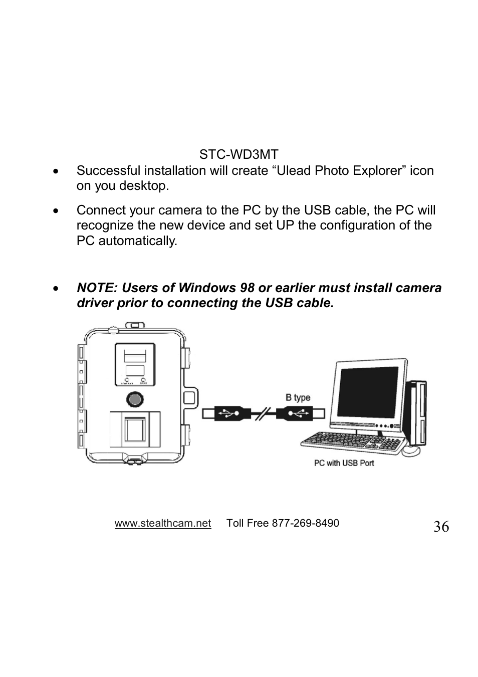 Stealth Cam STC-WD3MT V330MT User Manual | Page 36 / 47