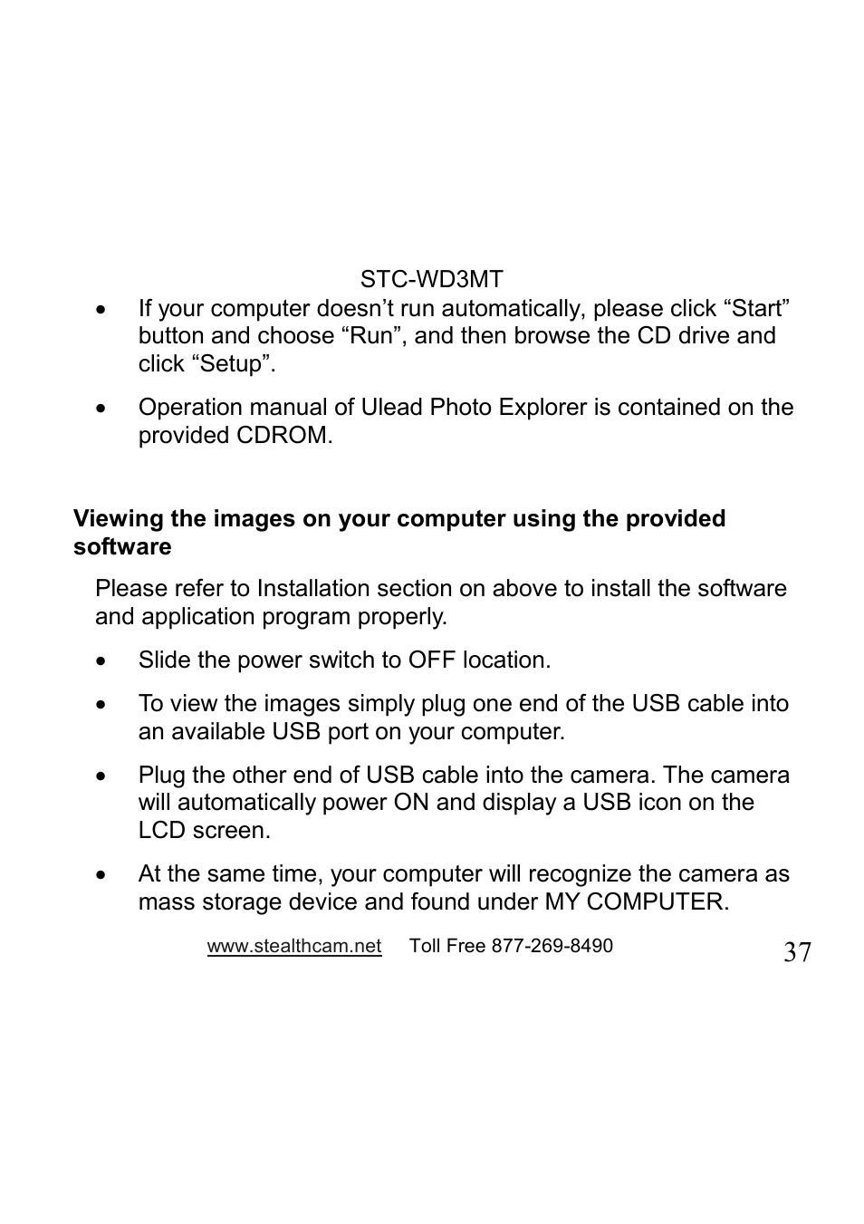 Stealth Cam STC-WD3MT V330MT User Manual | Page 37 / 47
