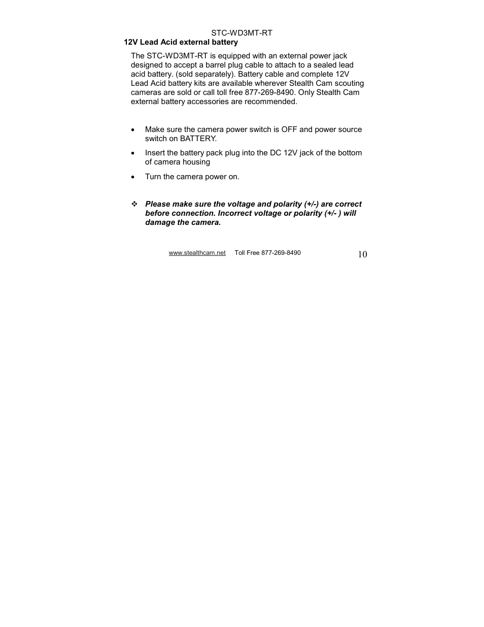 Stealth Cam STC-WD3MT-RT V330MTR User Manual | Page 10 / 47