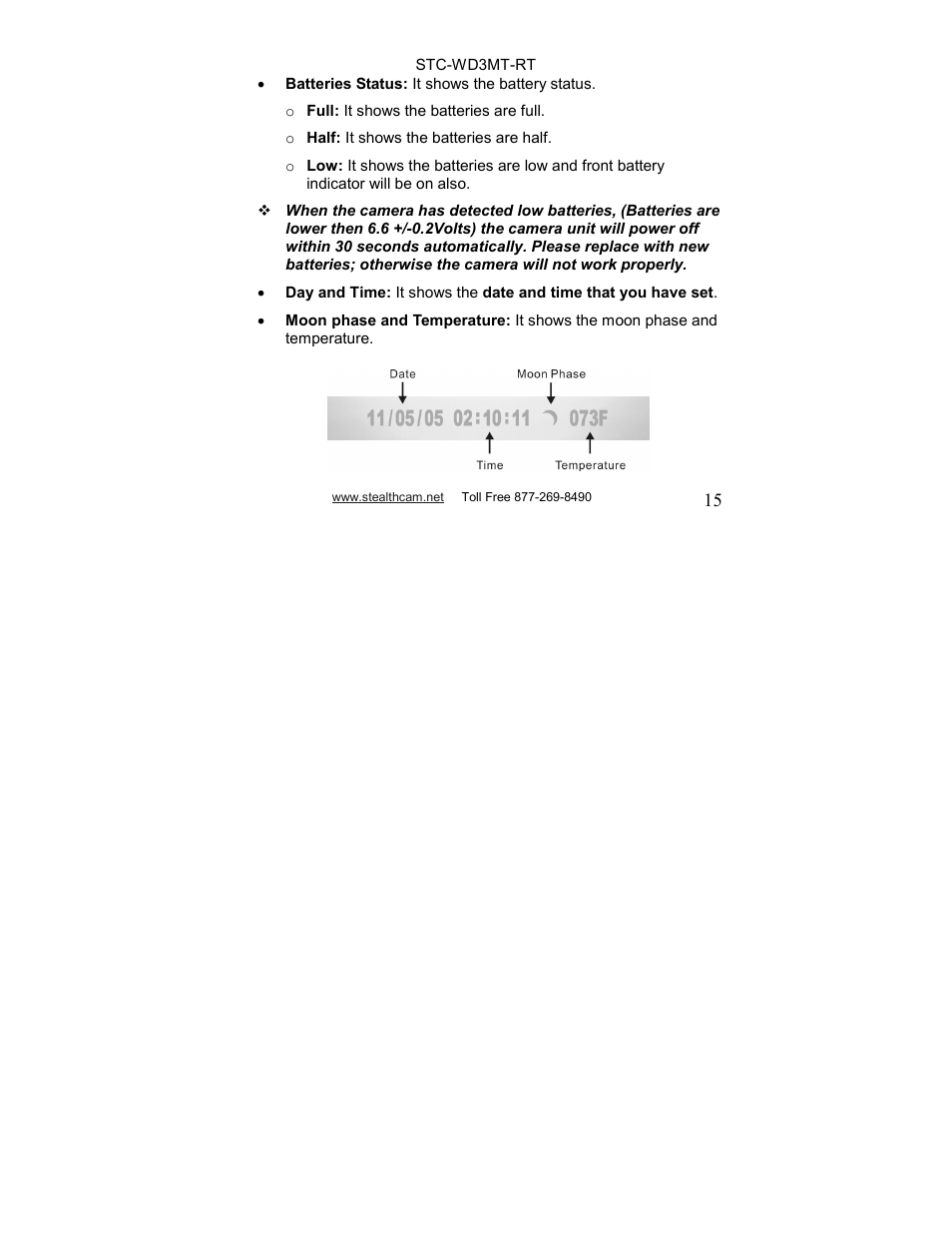 Stealth Cam STC-WD3MT-RT V330MTR User Manual | Page 15 / 47