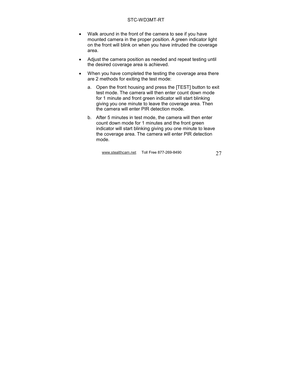 Stealth Cam STC-WD3MT-RT V330MTR User Manual | Page 27 / 47