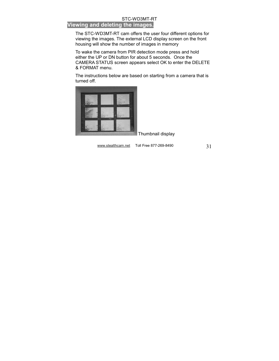 Stealth Cam STC-WD3MT-RT V330MTR User Manual | Page 31 / 47