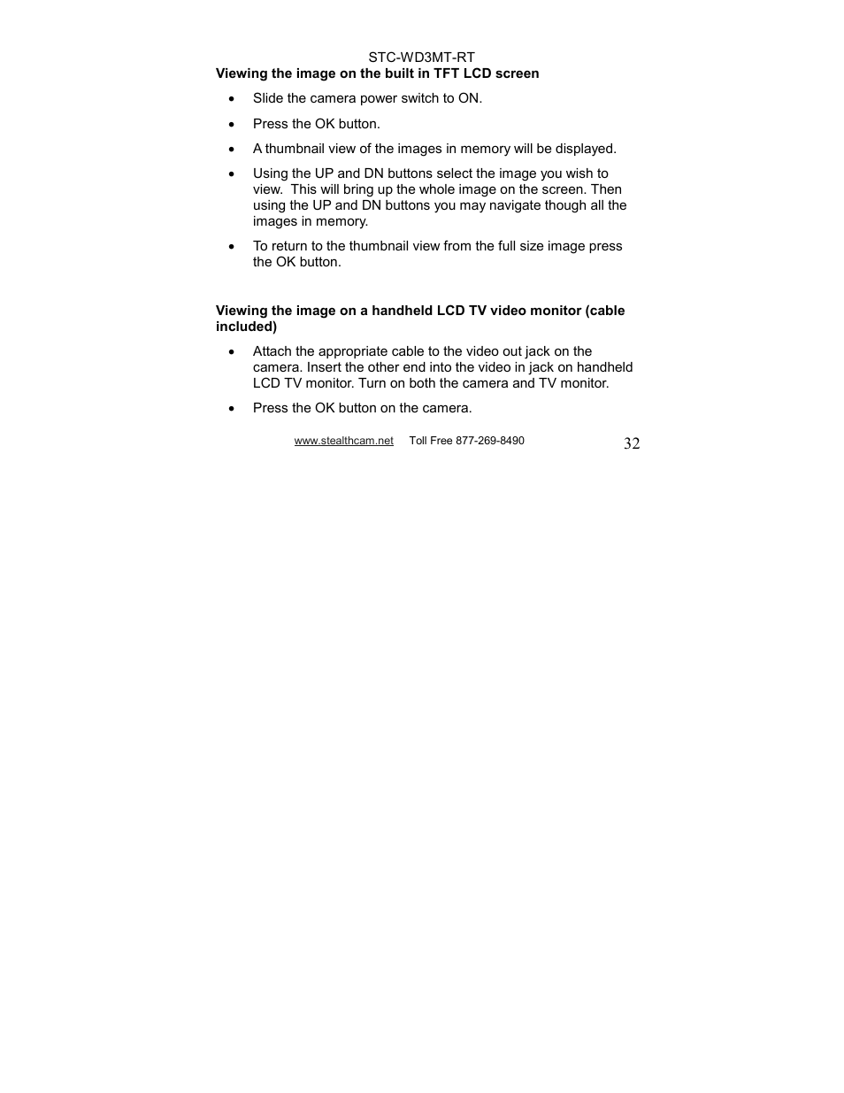 Stealth Cam STC-WD3MT-RT V330MTR User Manual | Page 32 / 47