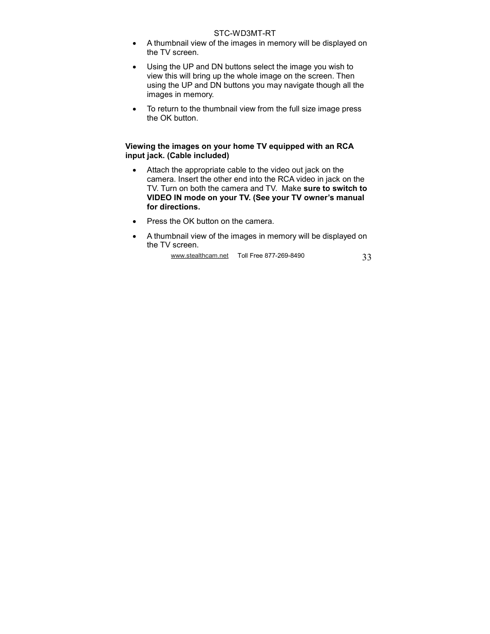 Stealth Cam STC-WD3MT-RT V330MTR User Manual | Page 33 / 47