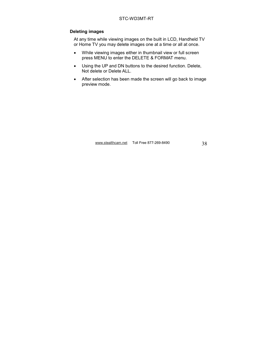 Stealth Cam STC-WD3MT-RT V330MTR User Manual | Page 38 / 47