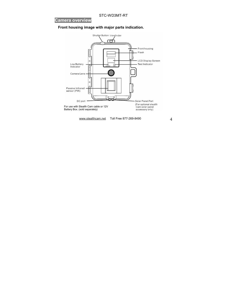 Stealth Cam STC-WD3MT-RT V330MTR User Manual | Page 4 / 47
